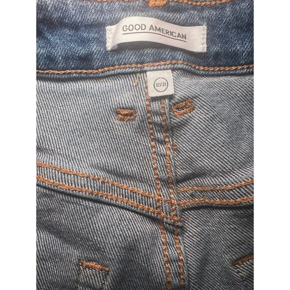 Good American Exposed Button Fly Shorts Size 12 - Picture 3 of 4